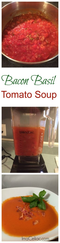 Warm up with this easy homemade Bacon Basil Tomato Soup
