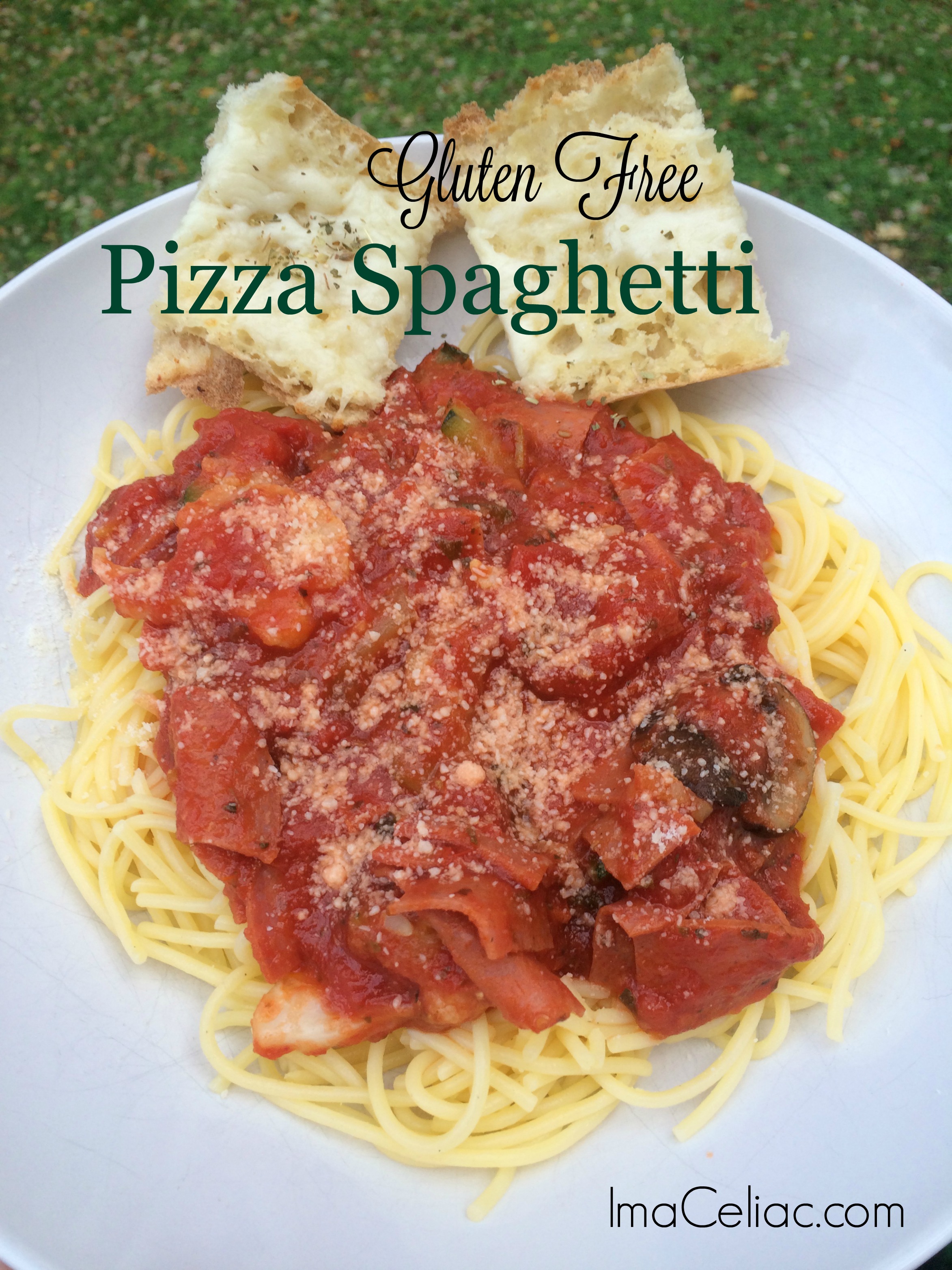 The Best and Fastest throw together Gluten Free recipe. Family friendly Pizza Spaghetti 