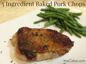 Use these 5 ingredients to make Gluten Free baked pork chops that will wow!