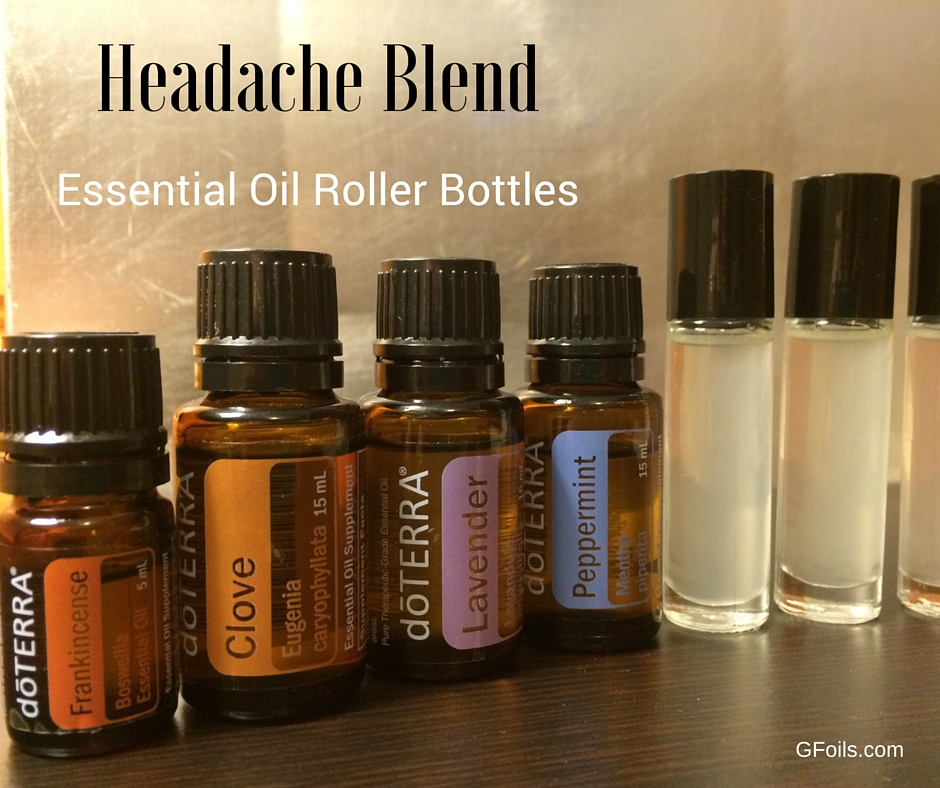 Blend of essential oils to help relieve head tension