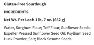 Simple Kneads Sourdough Ingredients