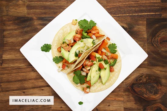 Sweet Potato Tacos - Gluten free, vegetarian