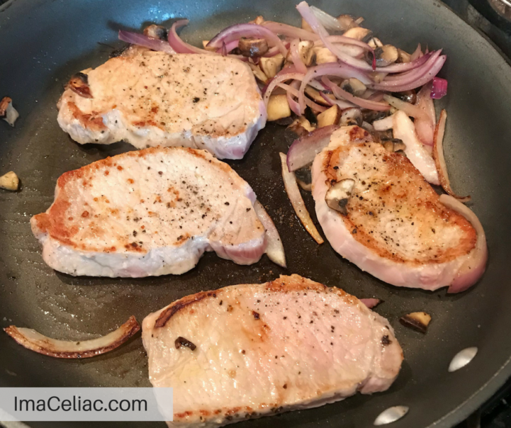 Easy gluten free dinner recipe with pork chops