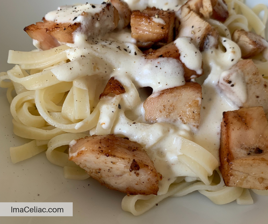 Make gluten free homemade Alfredo sauce  