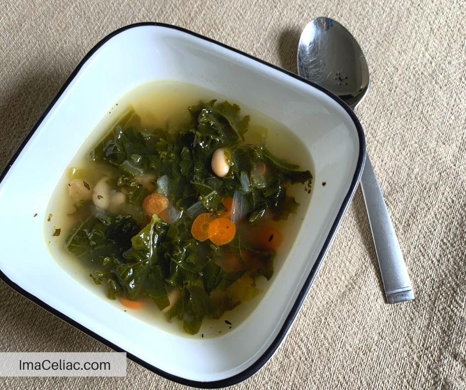 Tasty kale bean soup 